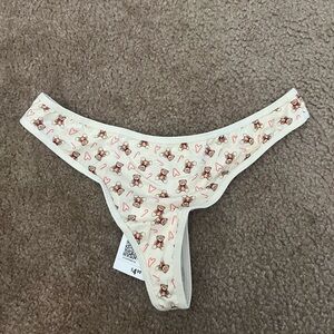 Bear Candy Cane Thong